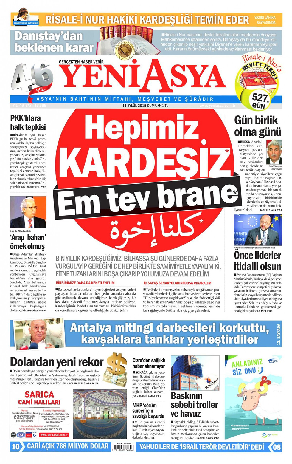 Gazeteler bugün ne yazdı? - 14