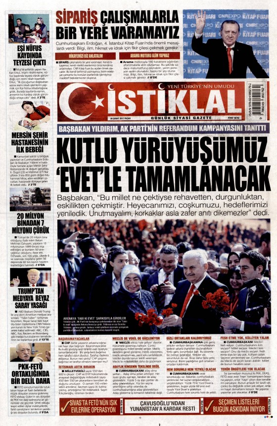 26 Şubat 2017 gazete manşetleri - 8