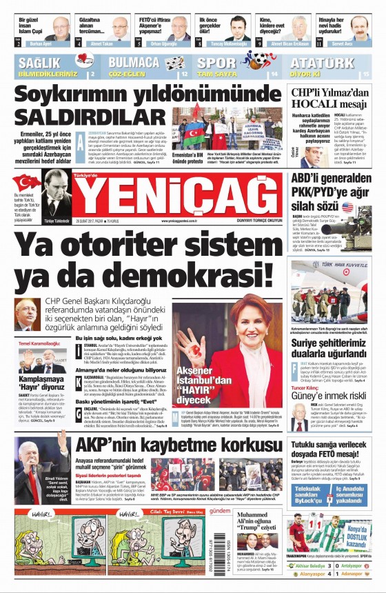 26 Şubat 2017 gazete manşetleri - 17