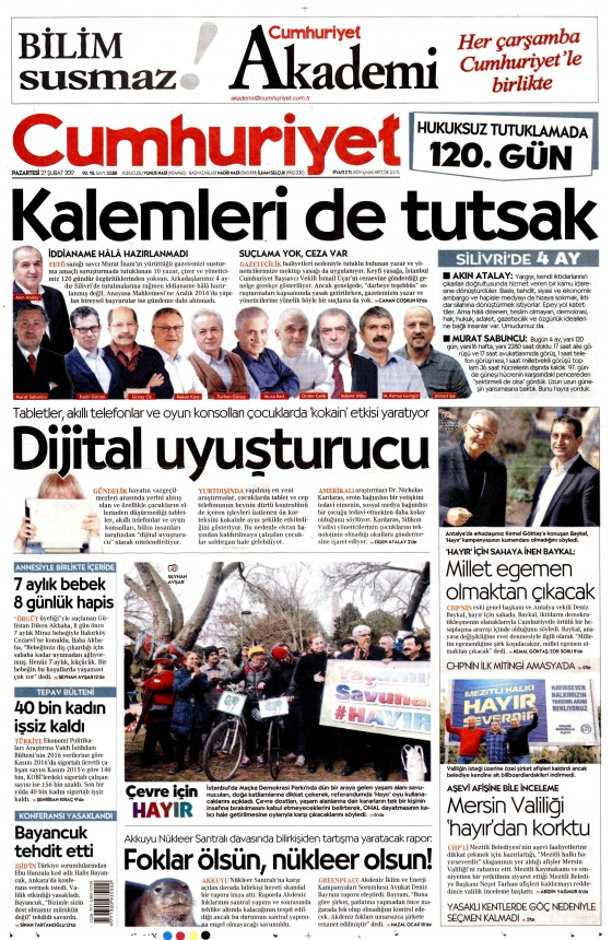 27 Şubat 2017 gazete manşetleri - 7