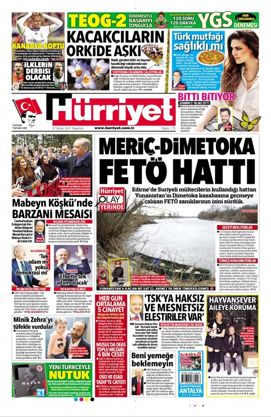 27 Şubat 2017 gazete manşetleri - 5