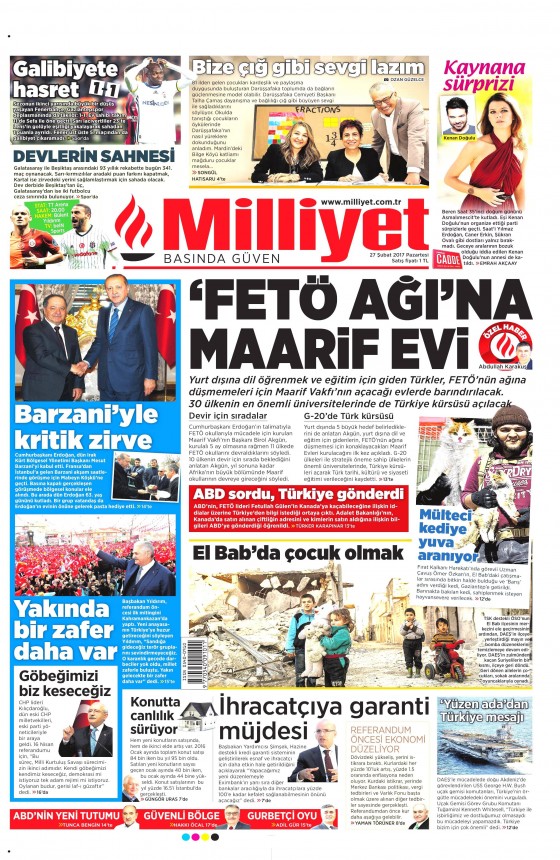 27 Şubat 2017 gazete manşetleri - 4