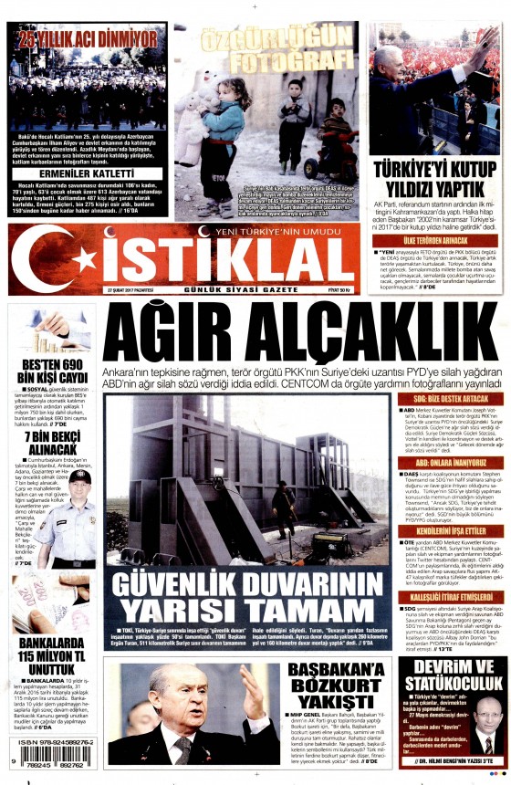 27 Şubat 2017 gazete manşetleri - 8