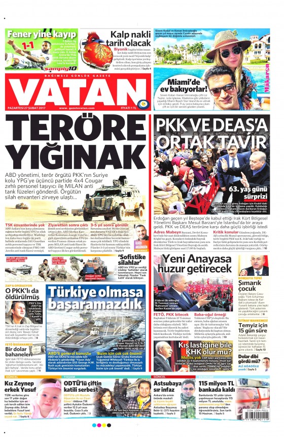 27 Şubat 2017 gazete manşetleri - 15