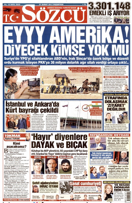 27 Şubat 2017 gazete manşetleri - 18
