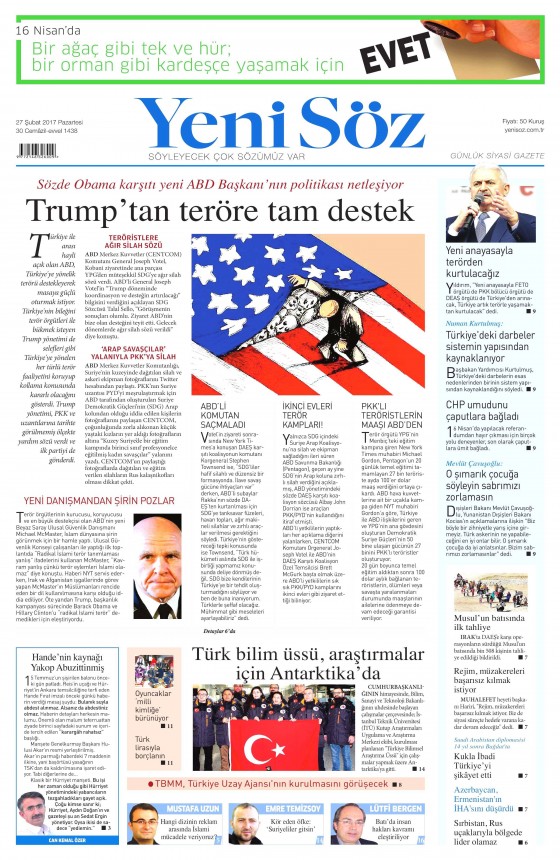 27 Şubat 2017 gazete manşetleri - 23