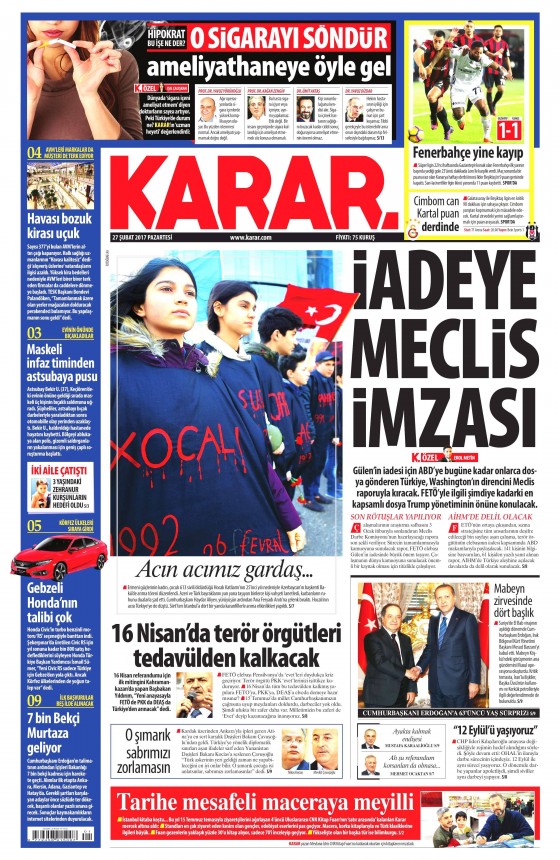 27 Şubat 2017 gazete manşetleri - 24