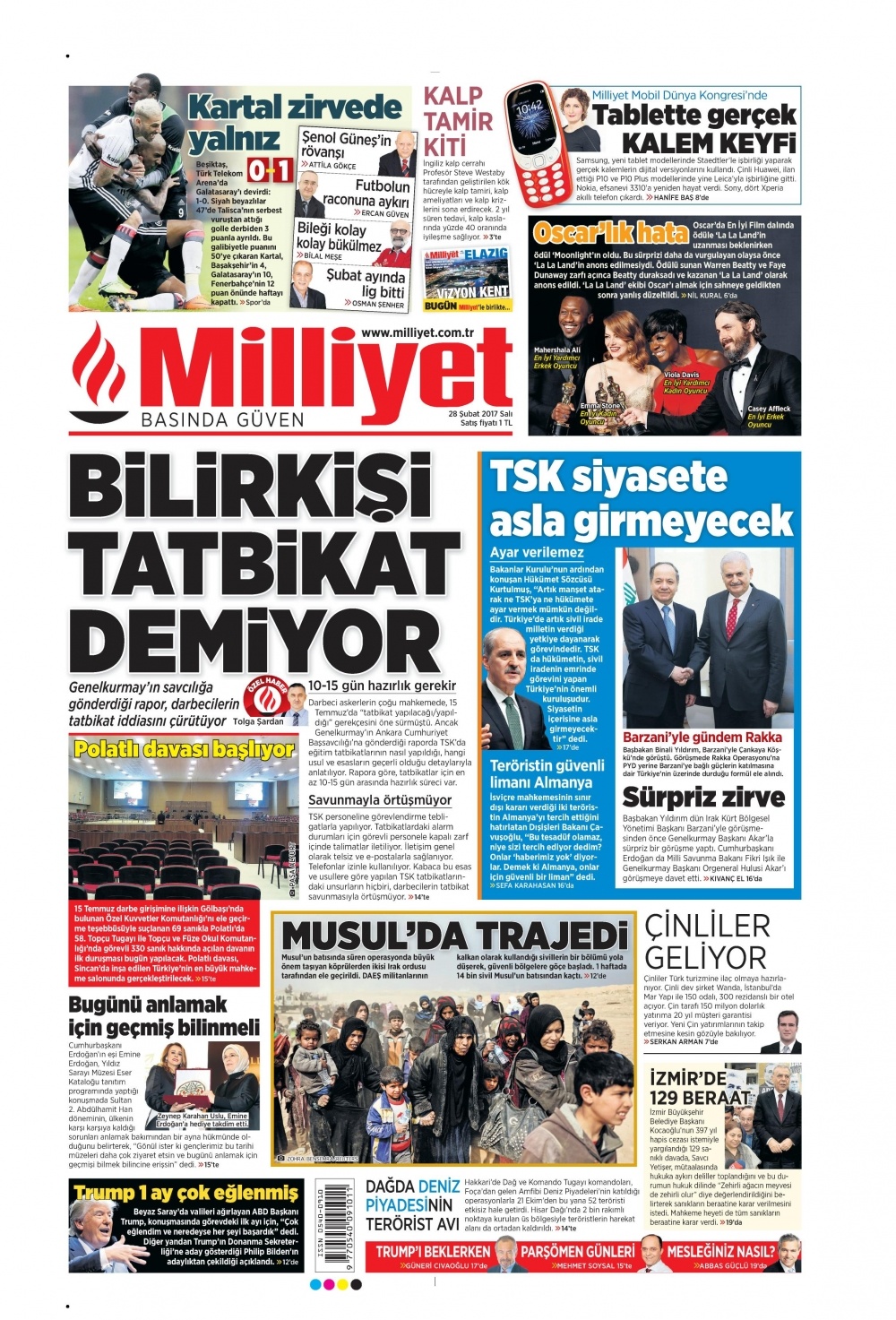 28 Şubat 2017 gazete manşetleri - 1