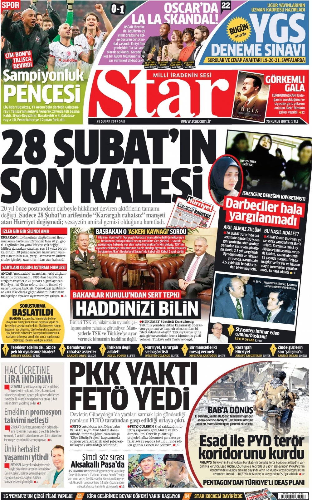 28 Şubat 2017 gazete manşetleri - 11