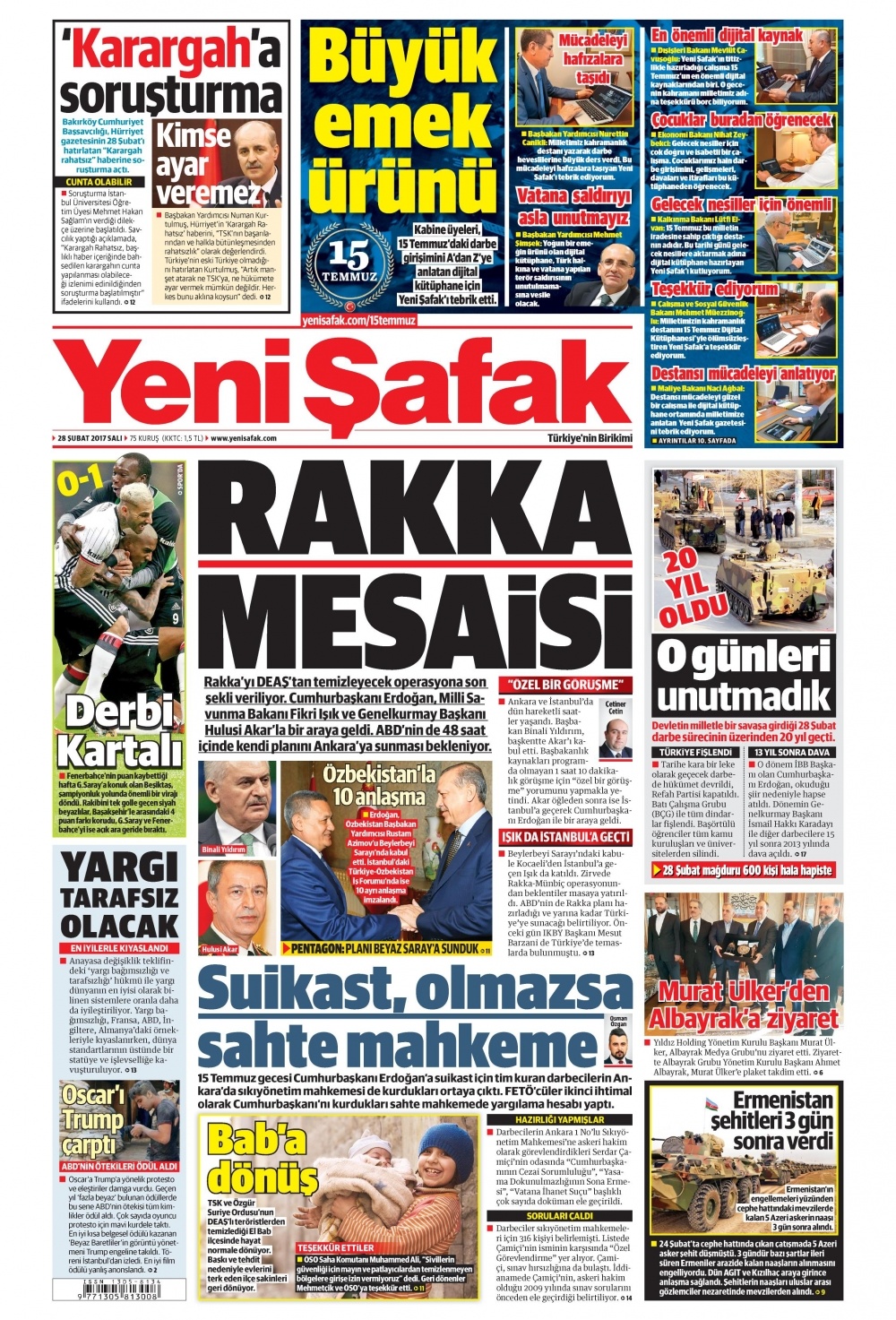 28 Şubat 2017 gazete manşetleri - 16