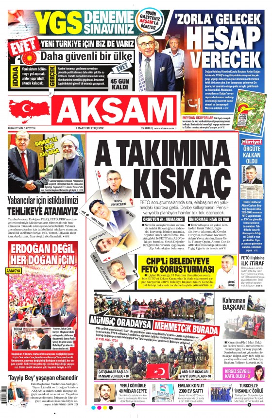 2 Mart 2017 gazete manşetleri - 5