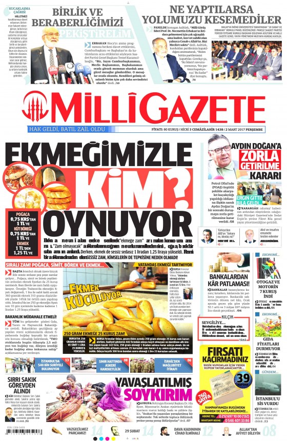 2 Mart 2017 gazete manşetleri - 3