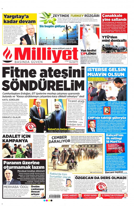 2 Mart 2017 gazete manşetleri - 9