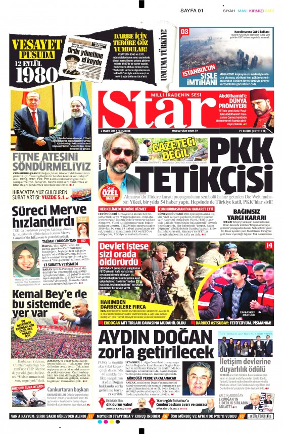2 Mart 2017 gazete manşetleri - 12