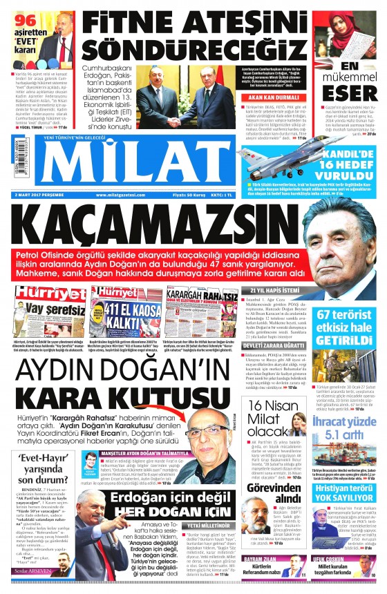 2 Mart 2017 gazete manşetleri - 21