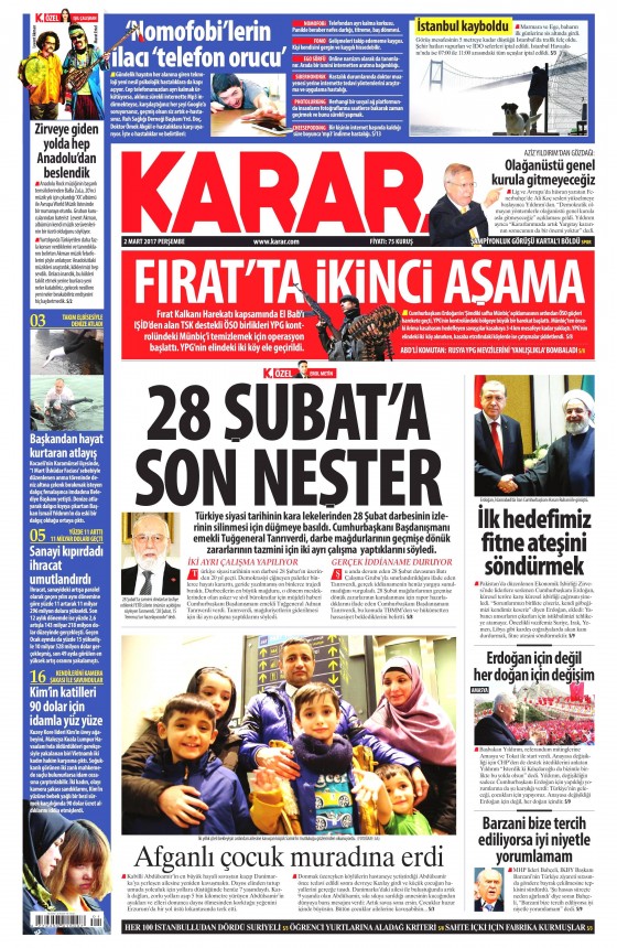 2 Mart 2017 gazete manşetleri - 22