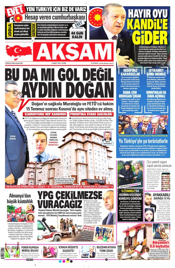 3 Mart 2017 gazete manşetleri - 4