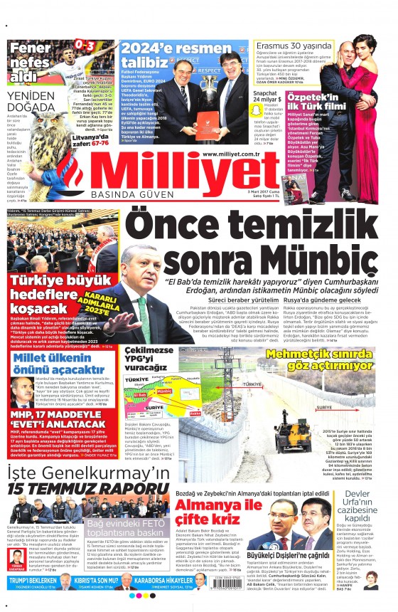 3 Mart 2017 gazete manşetleri - 15