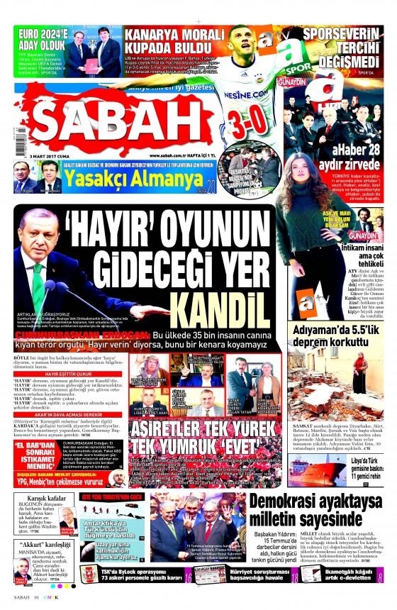 3 Mart 2017 gazete manşetleri - 19