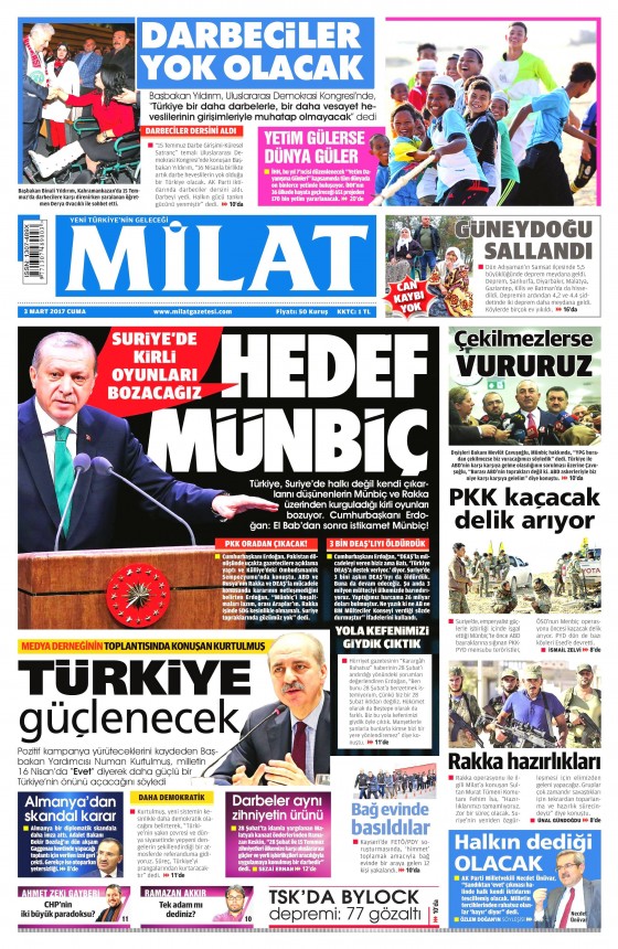 3 Mart 2017 gazete manşetleri - 33