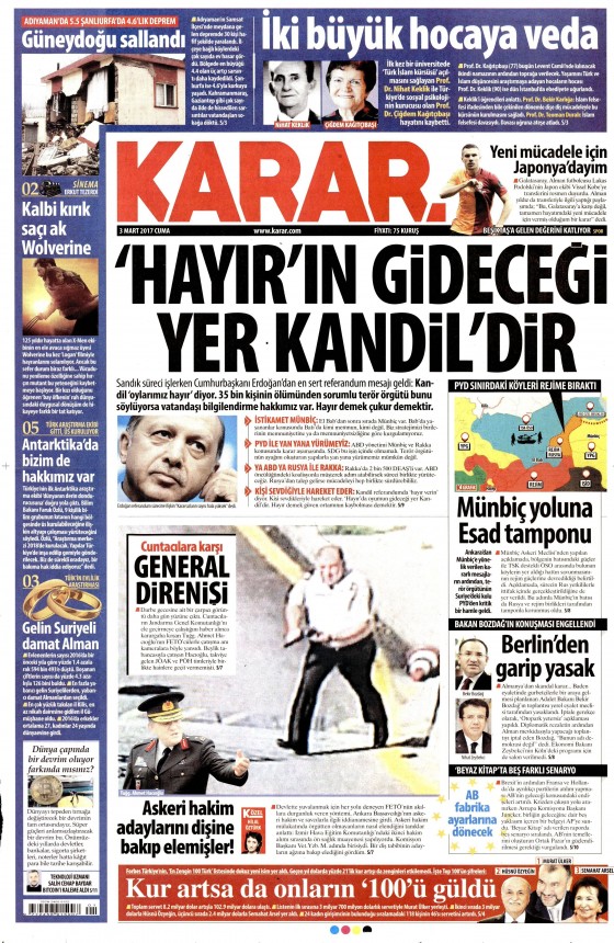 3 Mart 2017 gazete manşetleri - 38