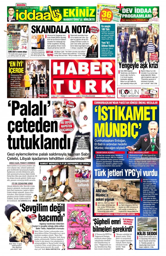 3 Mart 2017 gazete manşetleri - 35