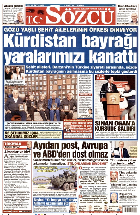5 Mart 2017 gazete manşetleri - 4