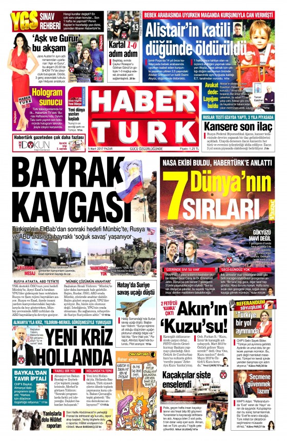 5 Mart 2017 gazete manşetleri - 5