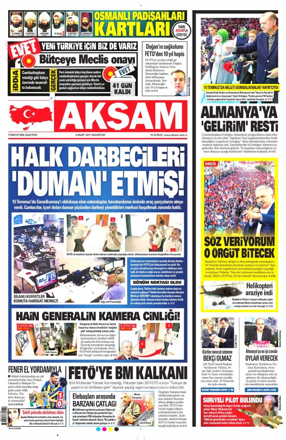6 Mart 2017 gazete manşetleri - 117