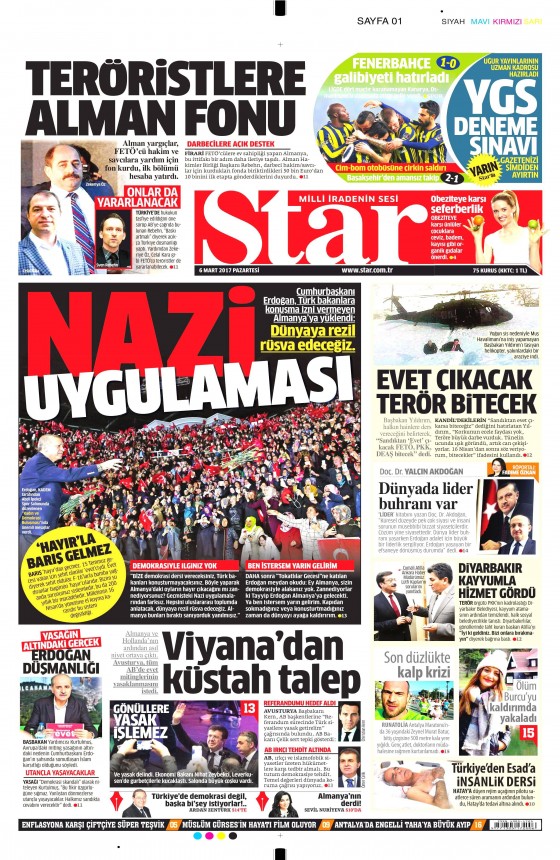 6 Mart 2017 gazete manşetleri - 131