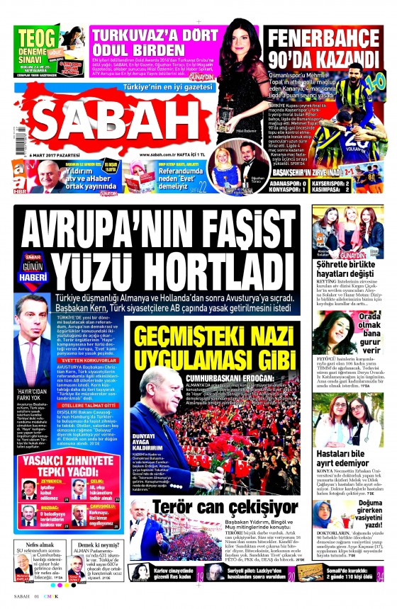 6 Mart 2017 gazete manşetleri - 132