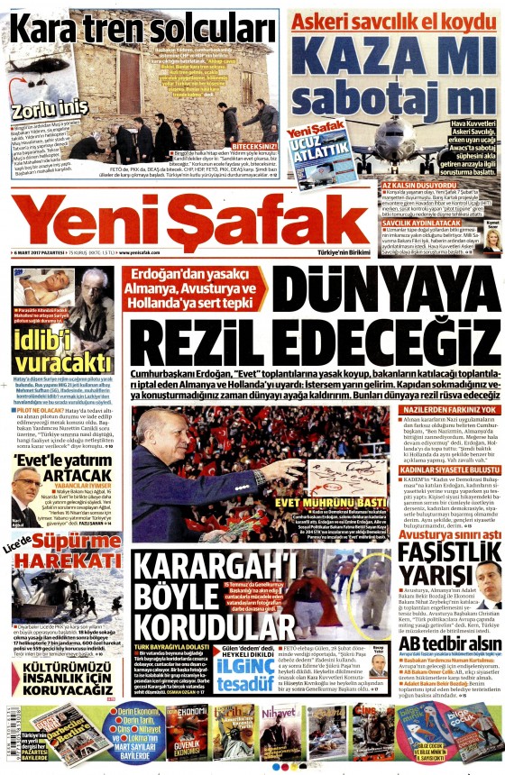 6 Mart 2017 gazete manşetleri - 143
