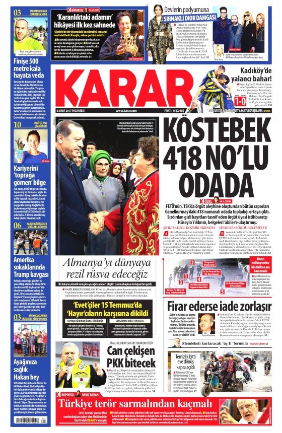 6 Mart 2017 gazete manşetleri - 151