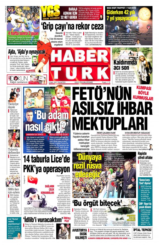 6 Mart 2017 gazete manşetleri - 148