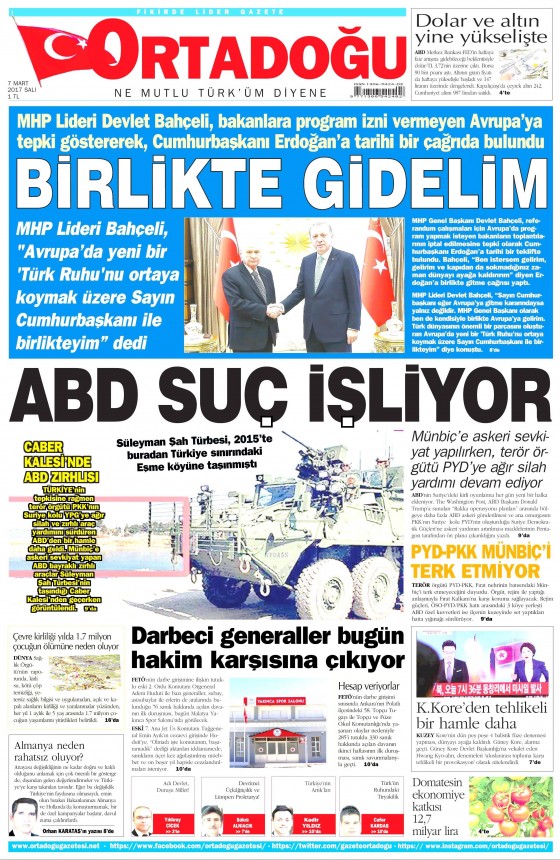 7 Mart 2017 gazete manşetleri - 169