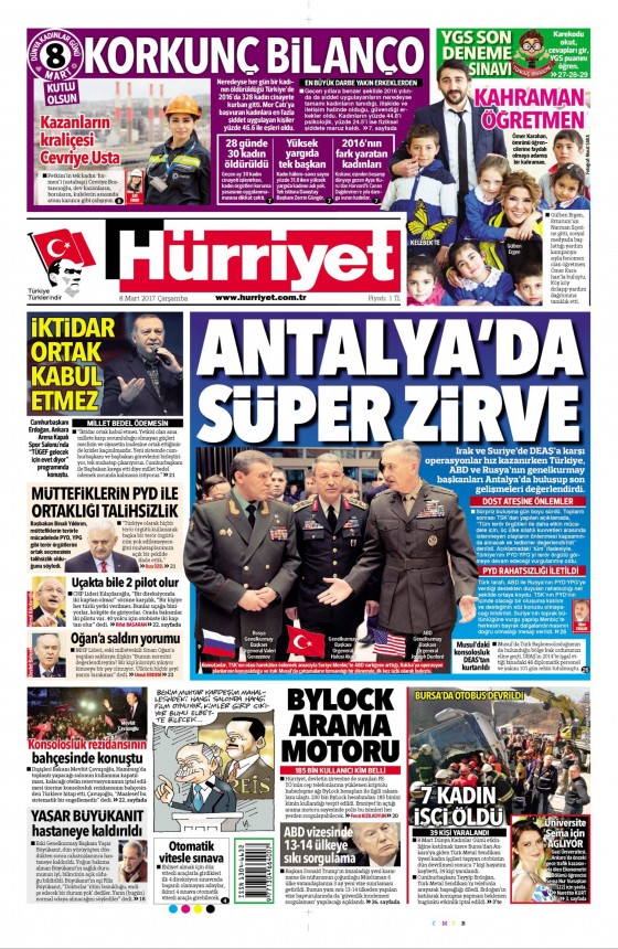 8 Mart 2017 gazete manşetleri - 5