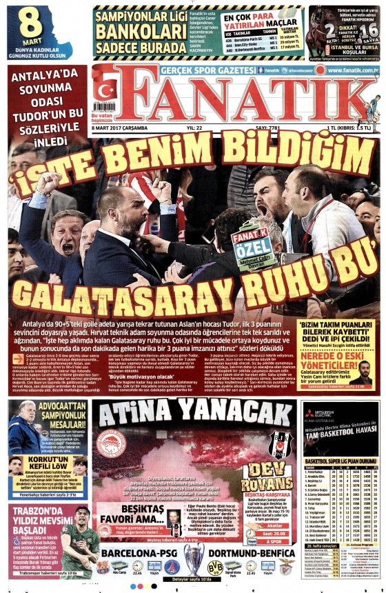 8 Mart 2017 gazete manşetleri - 6