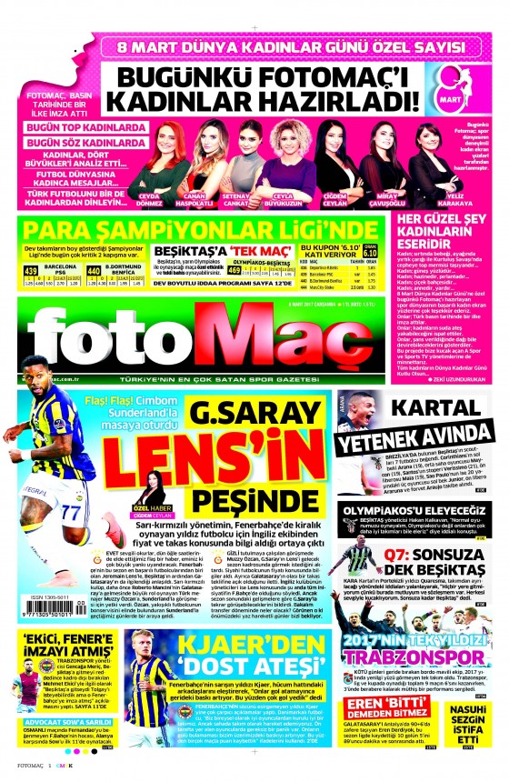 8 Mart 2017 gazete manşetleri - 8