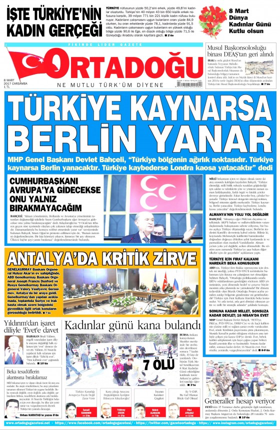 8 Mart 2017 gazete manşetleri - 9