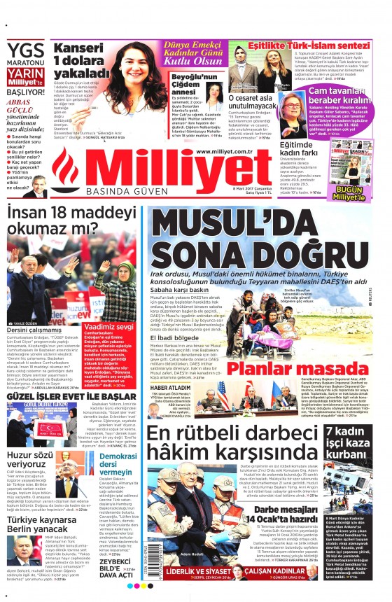 8 Mart 2017 gazete manşetleri - 7