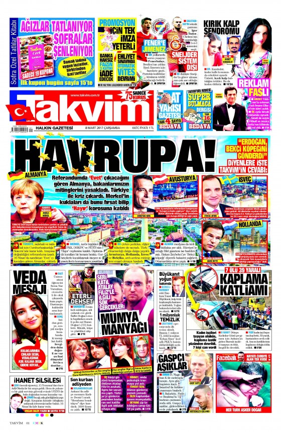 8 Mart 2017 gazete manşetleri - 11