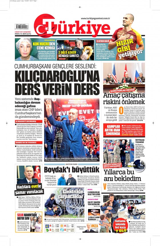 8 Mart 2017 gazete manşetleri - 13