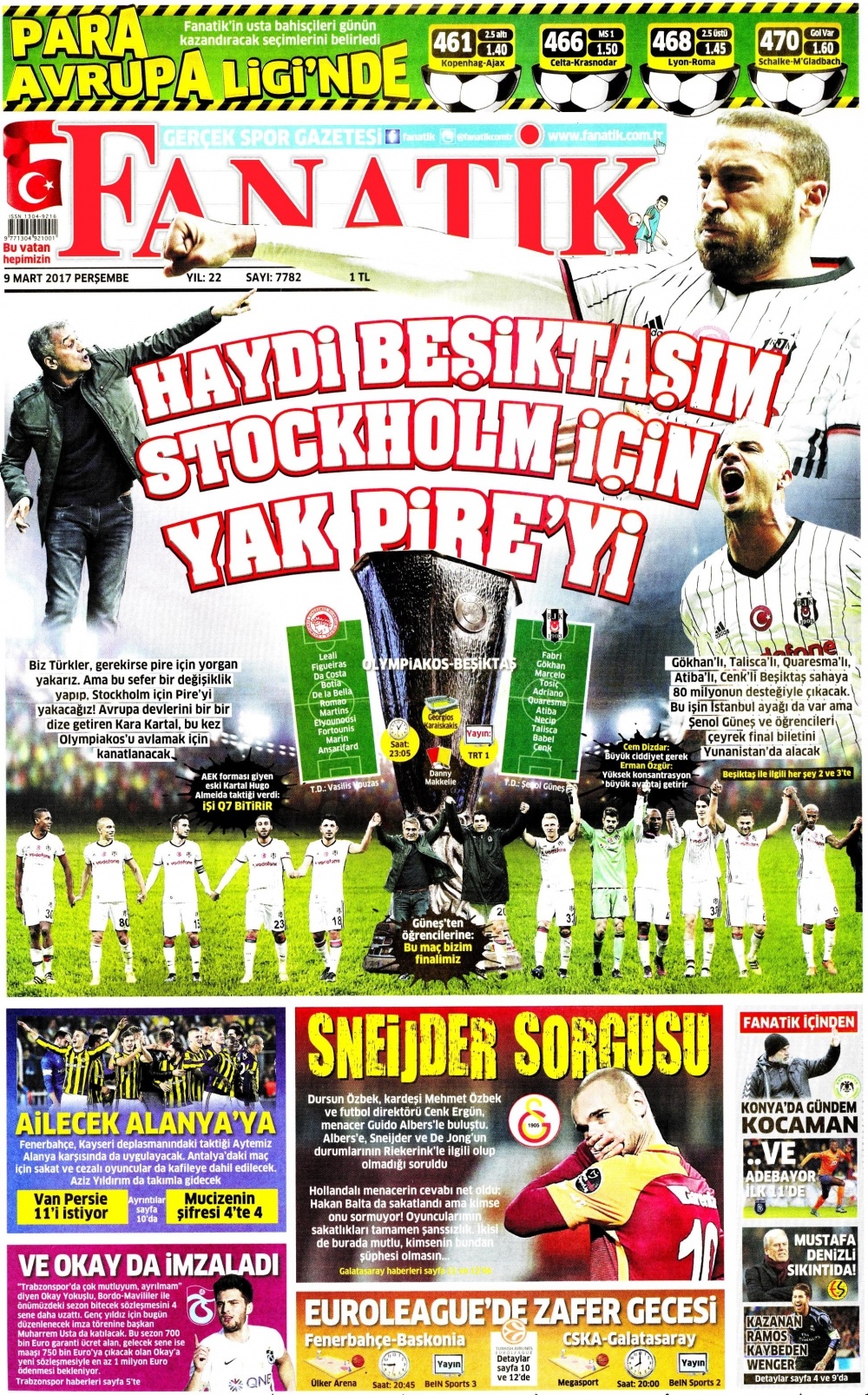 9 Mart 2017 gazete manşetleri - 1