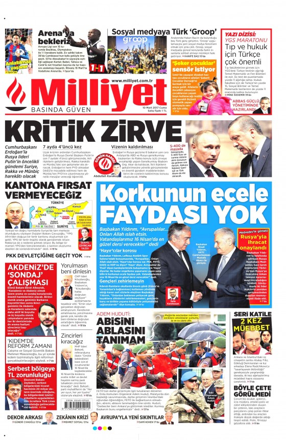 10 Mart 2017 gazete manşetleri - 9