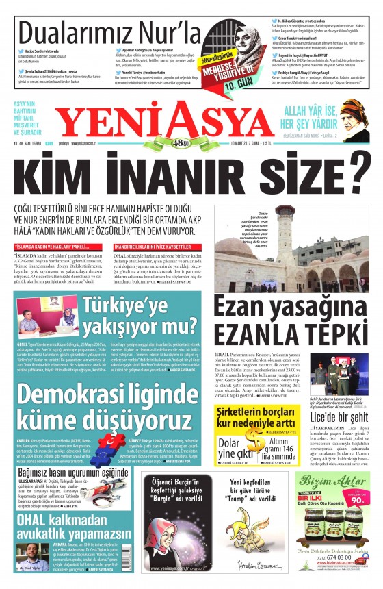 10 Mart 2017 gazete manşetleri - 6