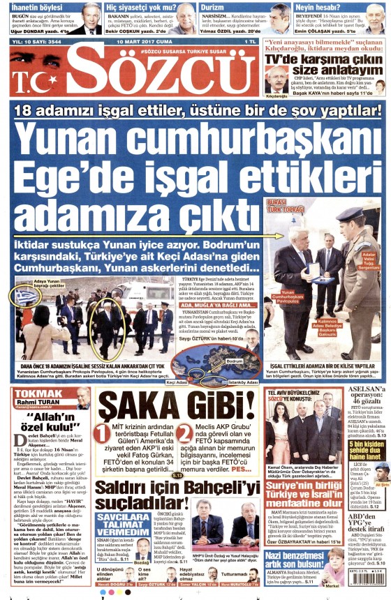 10 Mart 2017 gazete manşetleri - 19