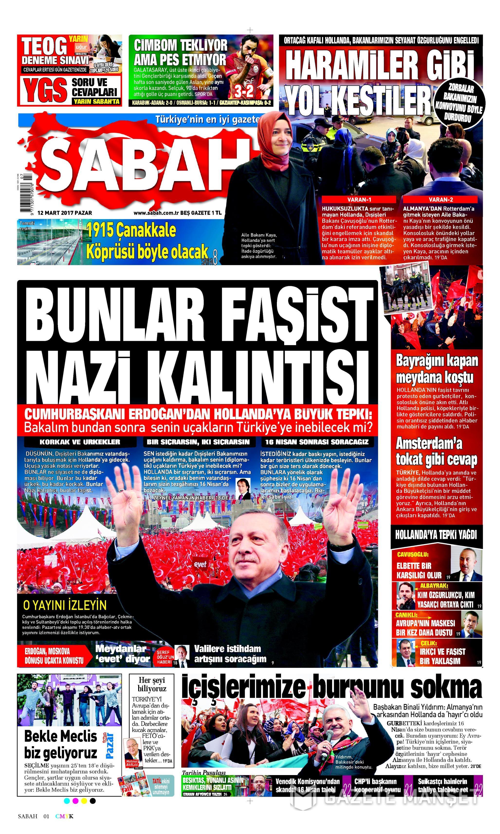 12 Mart 2017 gazete manşetleri - 2