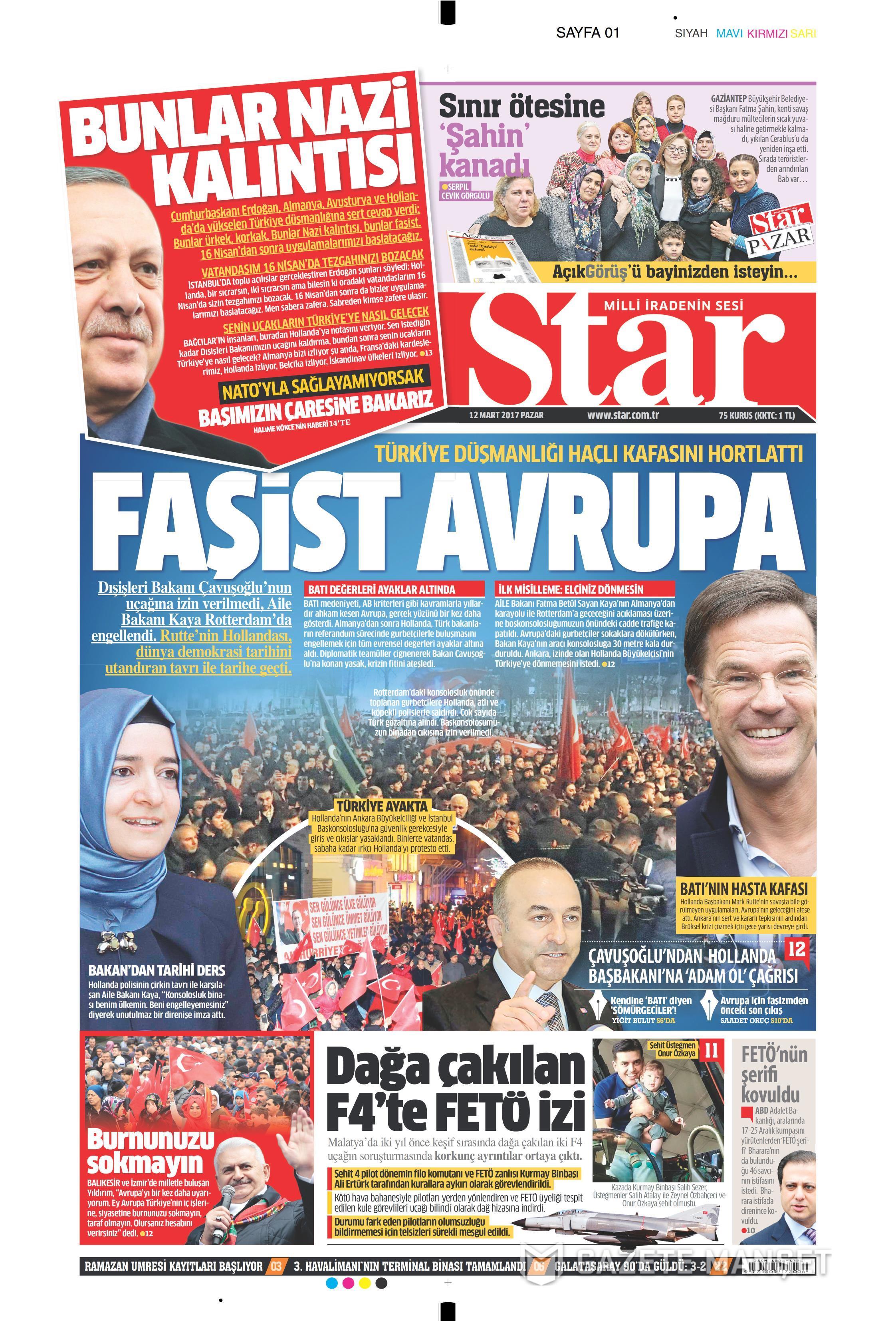 12 Mart 2017 gazete manşetleri - 6