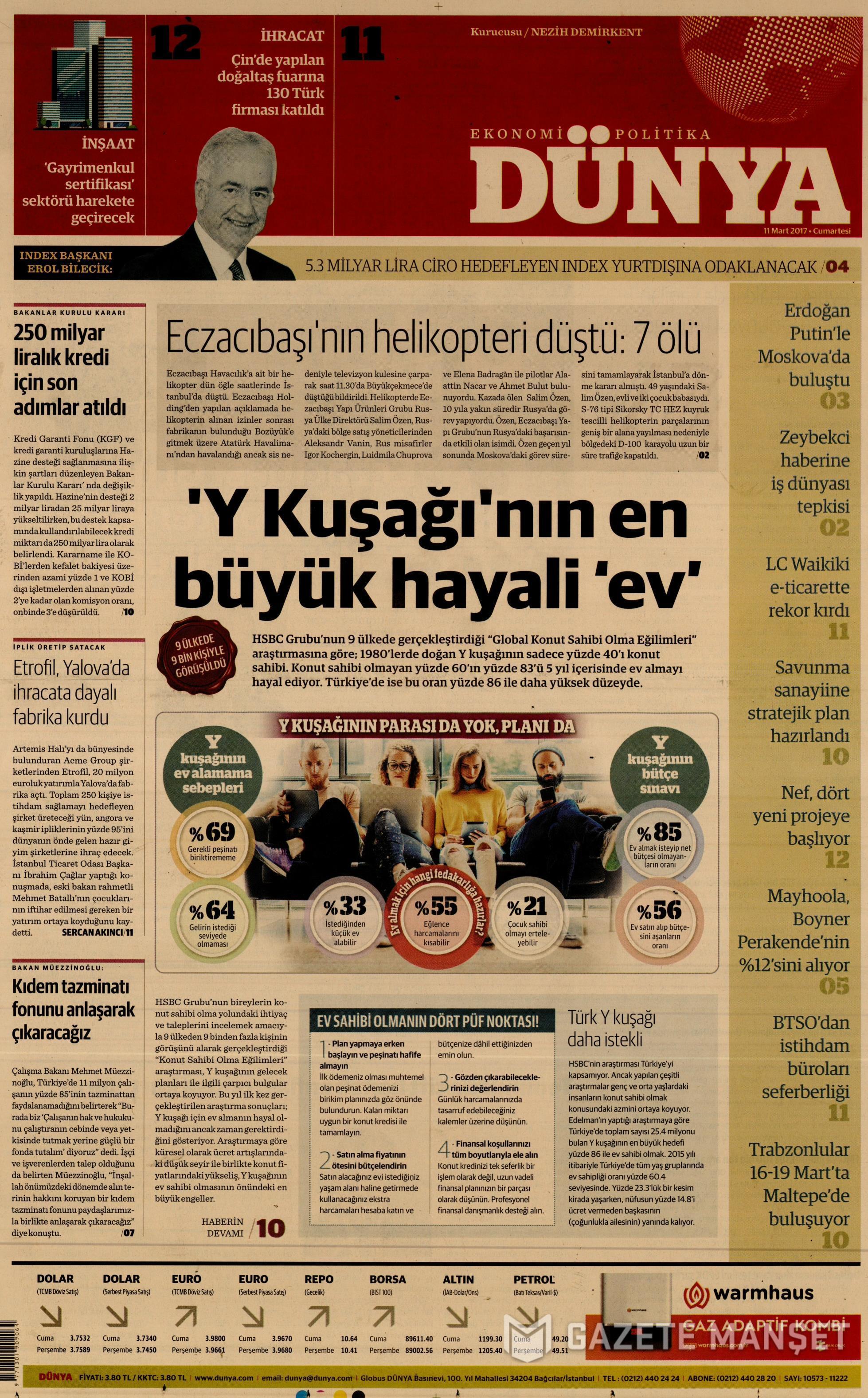 12 Mart 2017 gazete manşetleri - 8