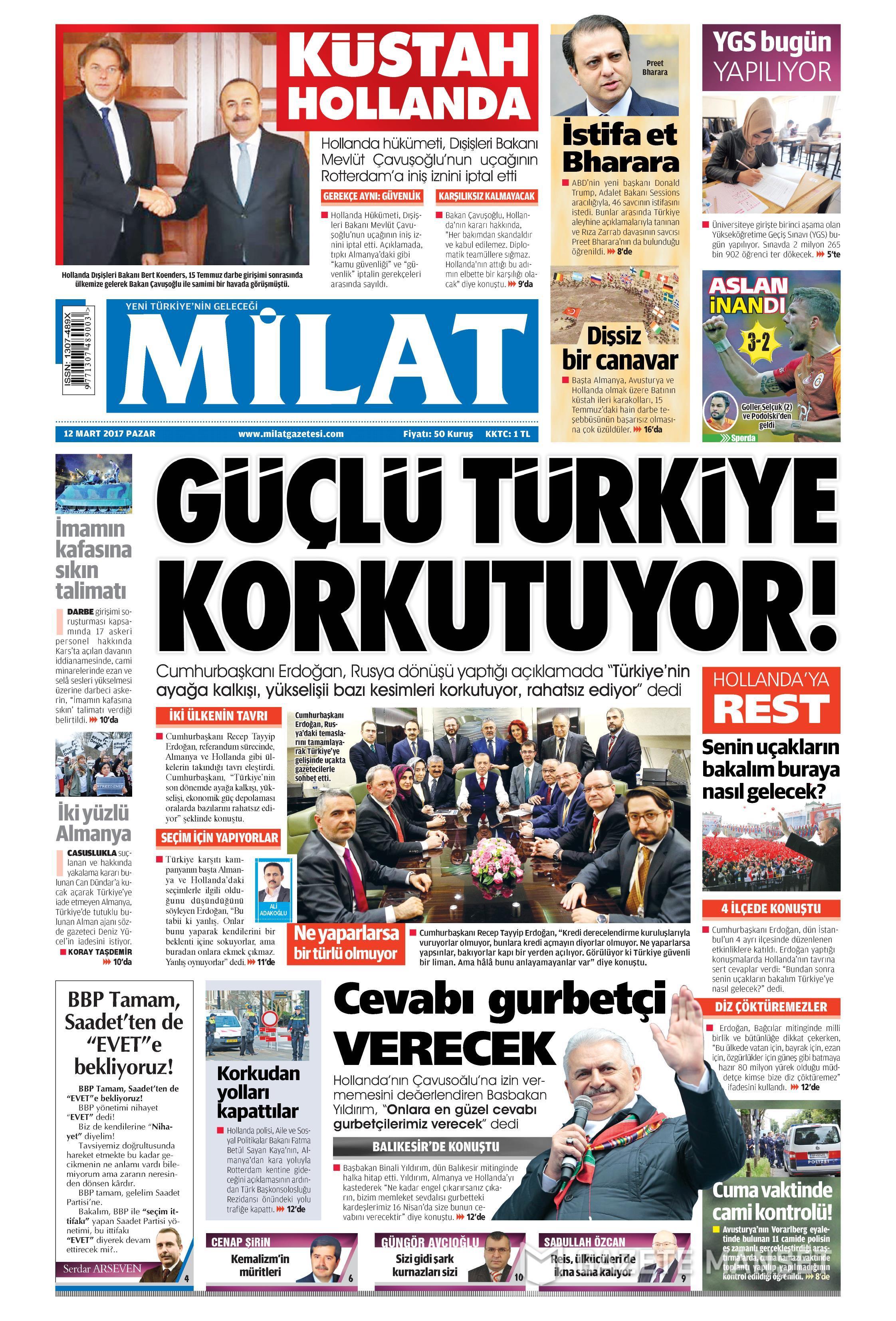 12 Mart 2017 gazete manşetleri - 18